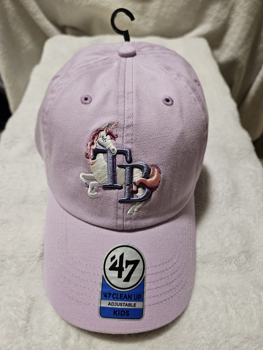 '47 Kids Adjustable Lilac Unicorn Baseball Cap